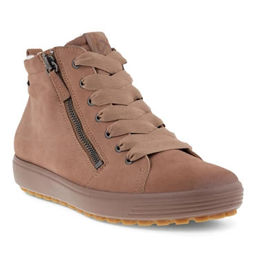 Botas Ecco Soft 7 Tred Impermeables Hi Mujer Marrones | 658-HEWCSB