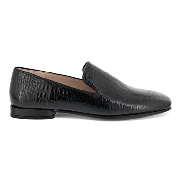 Loafers Ecco Anine Squared Smoking Mujer Negras | 690-RCPTBO