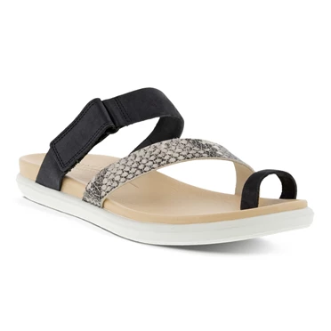 Sandalias Ecco Simpil Planos Puntera-loop Mujer Negras | 786-FVCDBZ