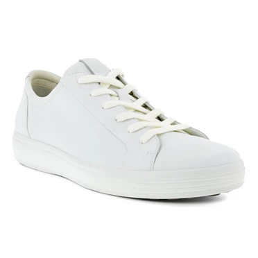 Zapatillas Ecco Soft 7 City Hombre Blancas | 032-DPYEUM