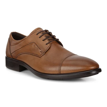 Zapatos Casuales Ecco Citytray Cap Puntera Hombre Marrones | 683-GHVUQB