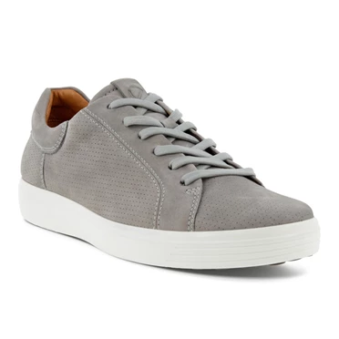 Zapatos Casuales Ecco Soft 7 Calle Perf Hombre Gris | 607-OURXQW