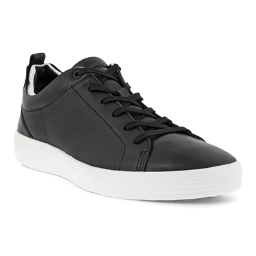 Zapatos Casuales Ecco Soft 7 Craze Hombre Negras / Blancas | 984-LSVUWA