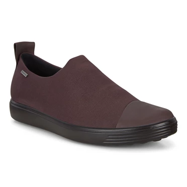 Zapatos Planos Ecco Soft 7 Impermeables Slip On Mujer Negras | 492-TIUSRO