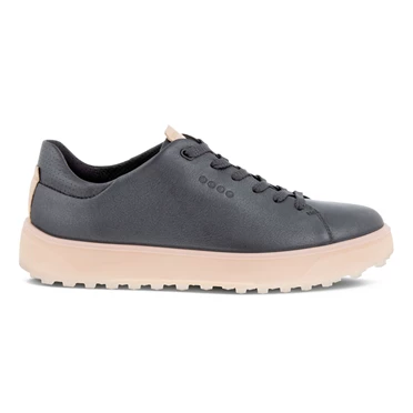 Zapatos de Golf Ecco Tray Encaje Up Mujer Gris | 417-HVBFWS